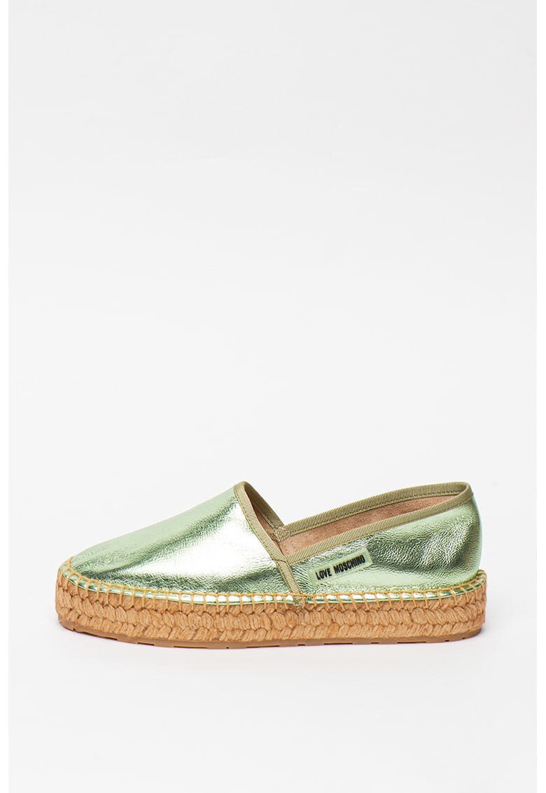 Love Moschino Espadrile slip-on de piele - Pled.ro