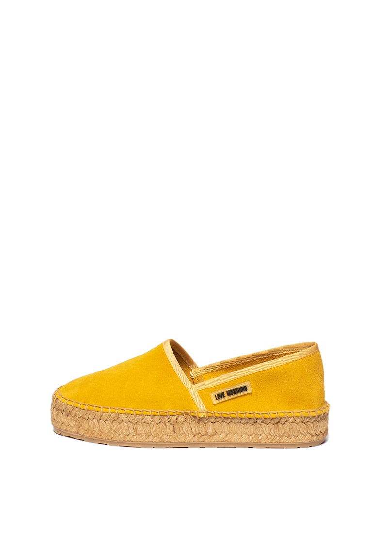 Love Moschino Espadrile slip-on de piele intoarsa - Pled.ro