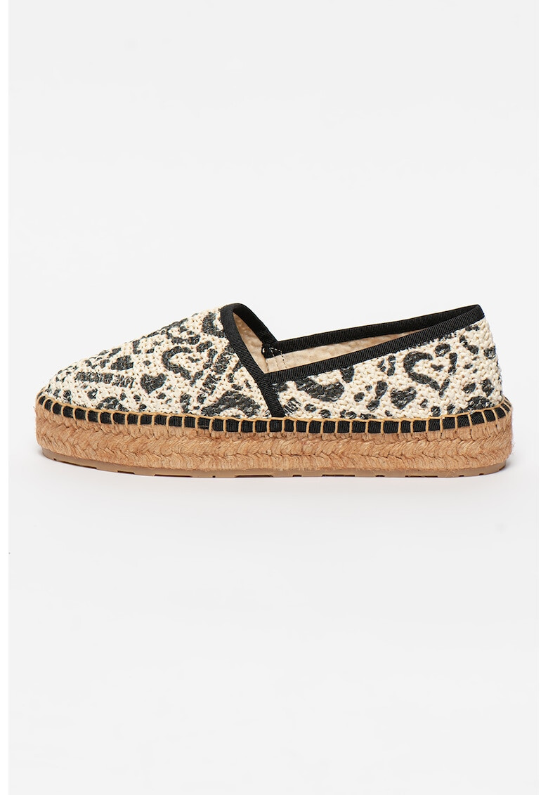 Love Moschino Espadrile tesute cu animal print - Pled.ro