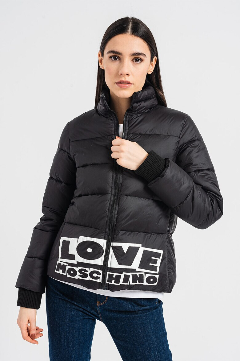 Love Moschino Geaca cu imprimeu logo - Pled.ro