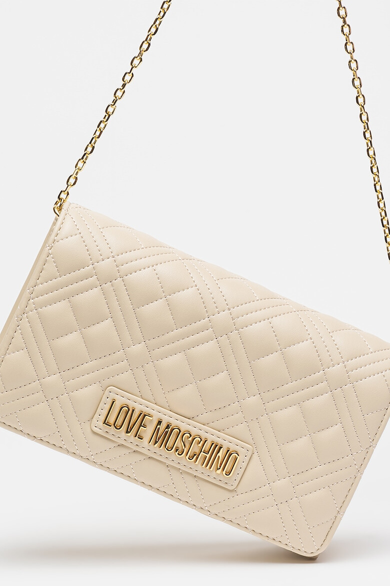 Love Moschino Geanta crossbody de piele ecologica cu aspect matlasat - Pled.ro