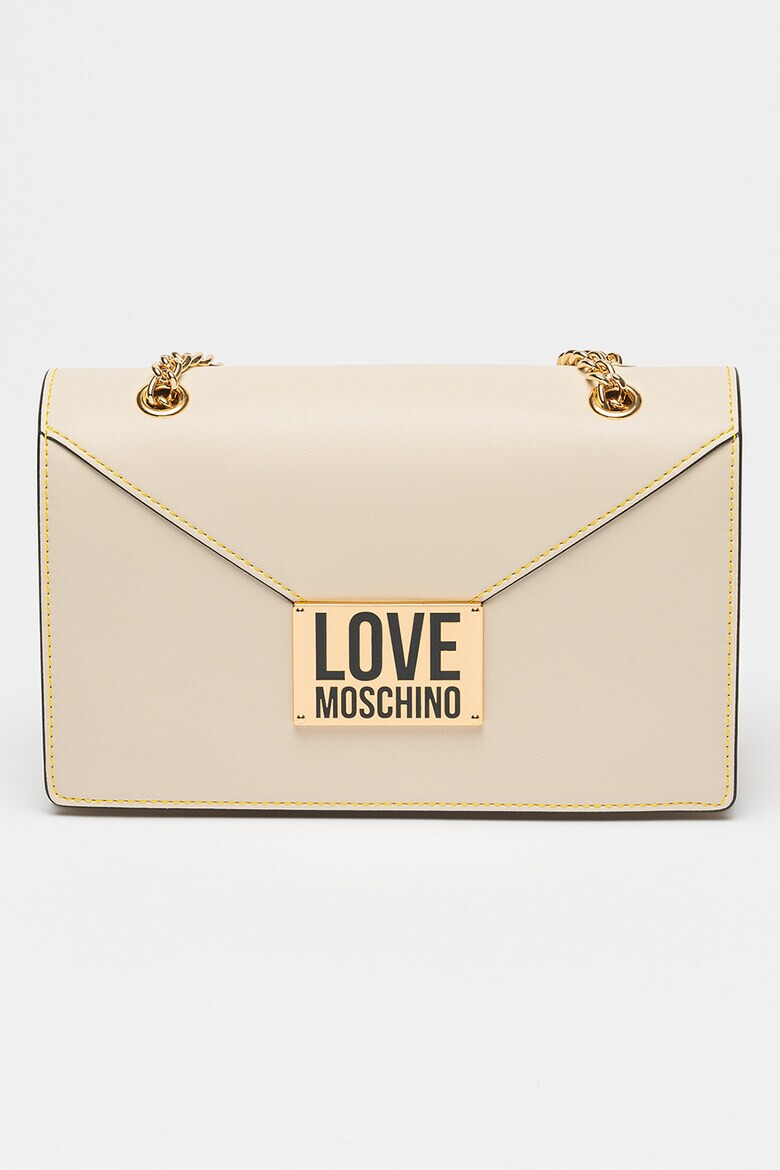 Love Moschino Geanta crossbody de piele ecologica cu bareta de lant - Pled.ro