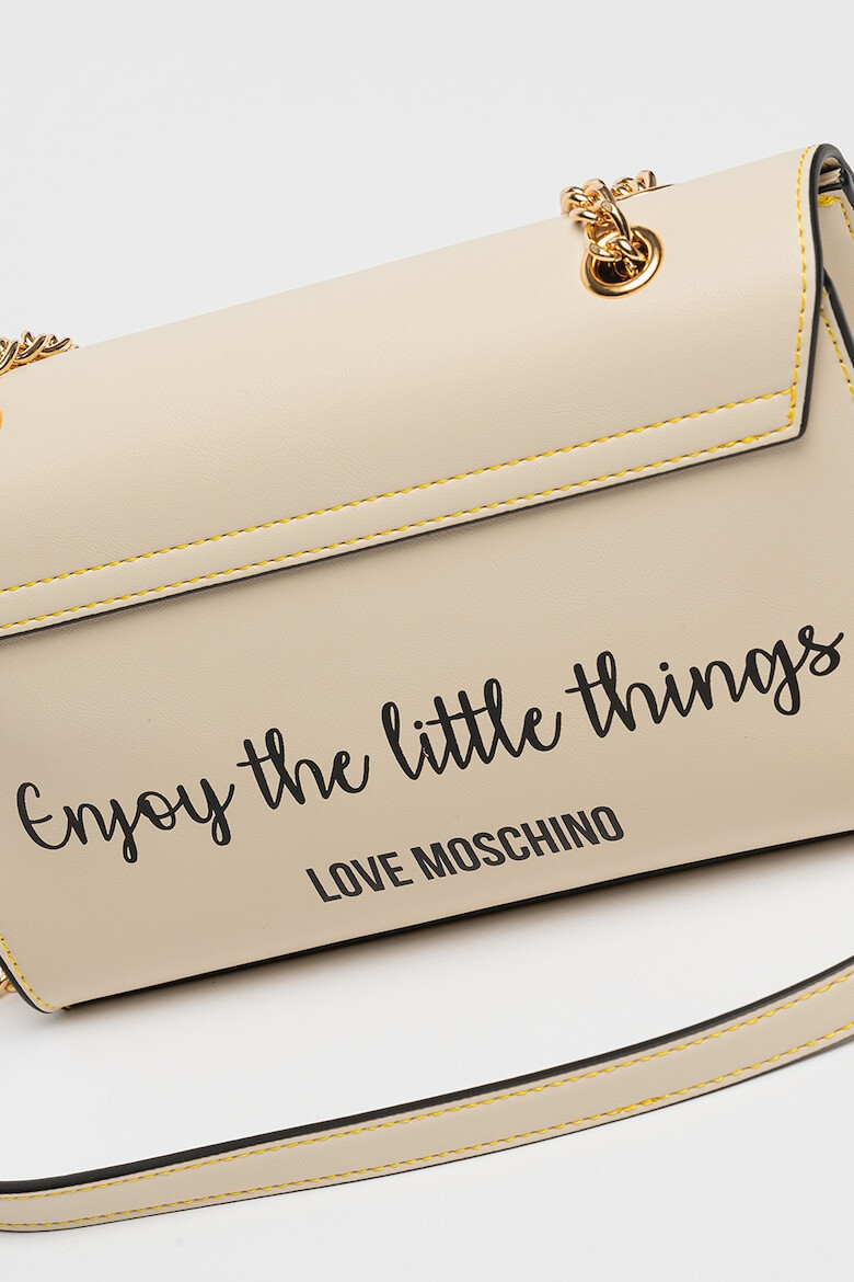 Love Moschino Geanta crossbody de piele ecologica cu bareta de lant - Pled.ro