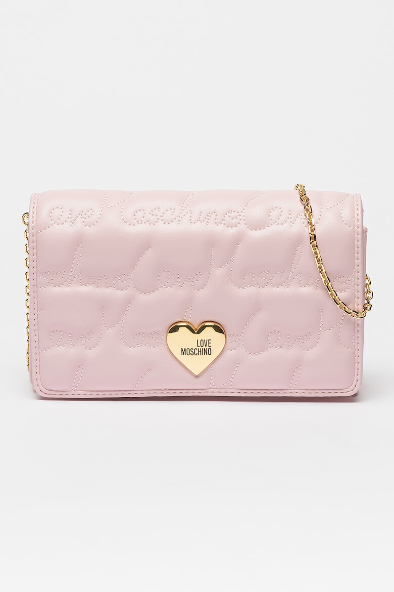 Love Moschino Geanta crossbody de piele ecologica cu bareta din lant - Pled.ro