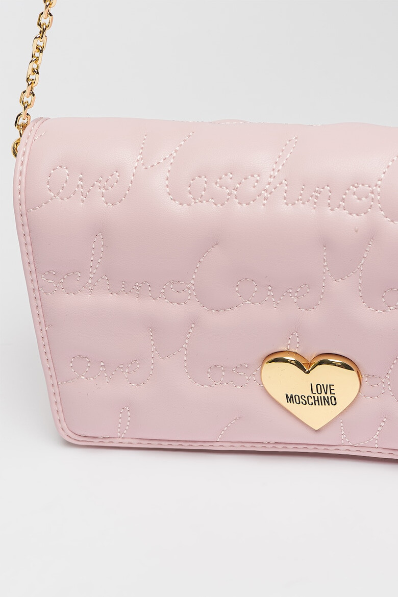 Love Moschino Geanta crossbody de piele ecologica cu bareta din lant - Pled.ro