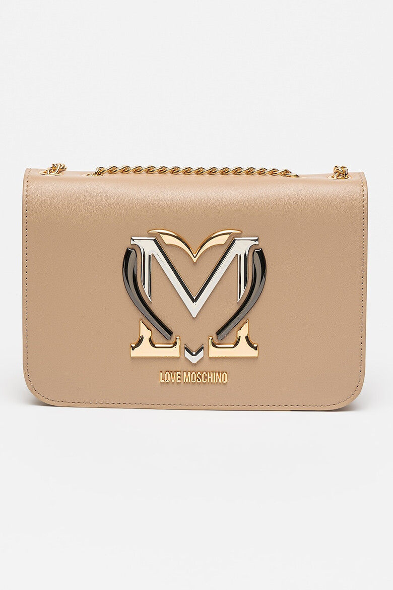 Love Moschino Geanta crossbody de piele ecologica cu logo metalic - Pled.ro