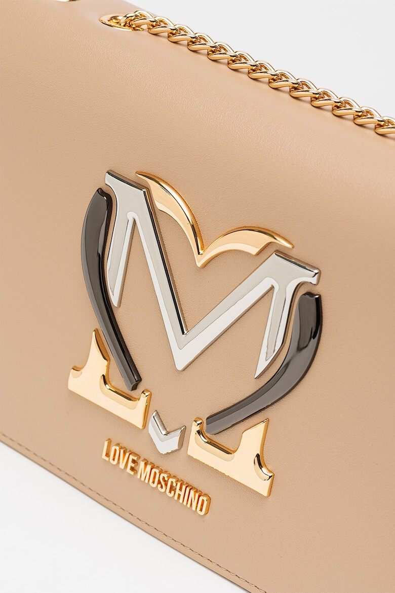 Love Moschino Geanta crossbody de piele ecologica cu logo metalic - Pled.ro