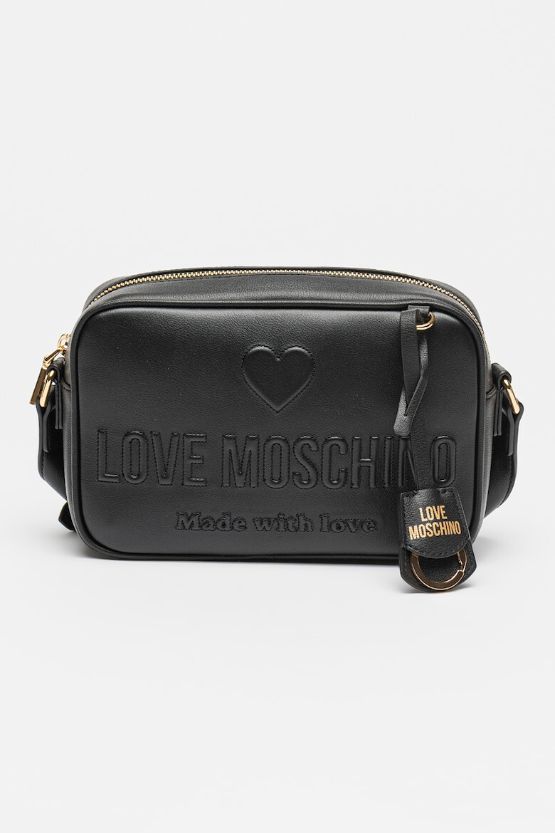 Love Moschino Geanta crossbody de piele si piele ecologica - Pled.ro