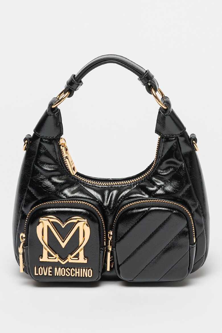 Love Moschino Geanta de piele ecologica cu bareta de umar si aspect matlasat - Pled.ro