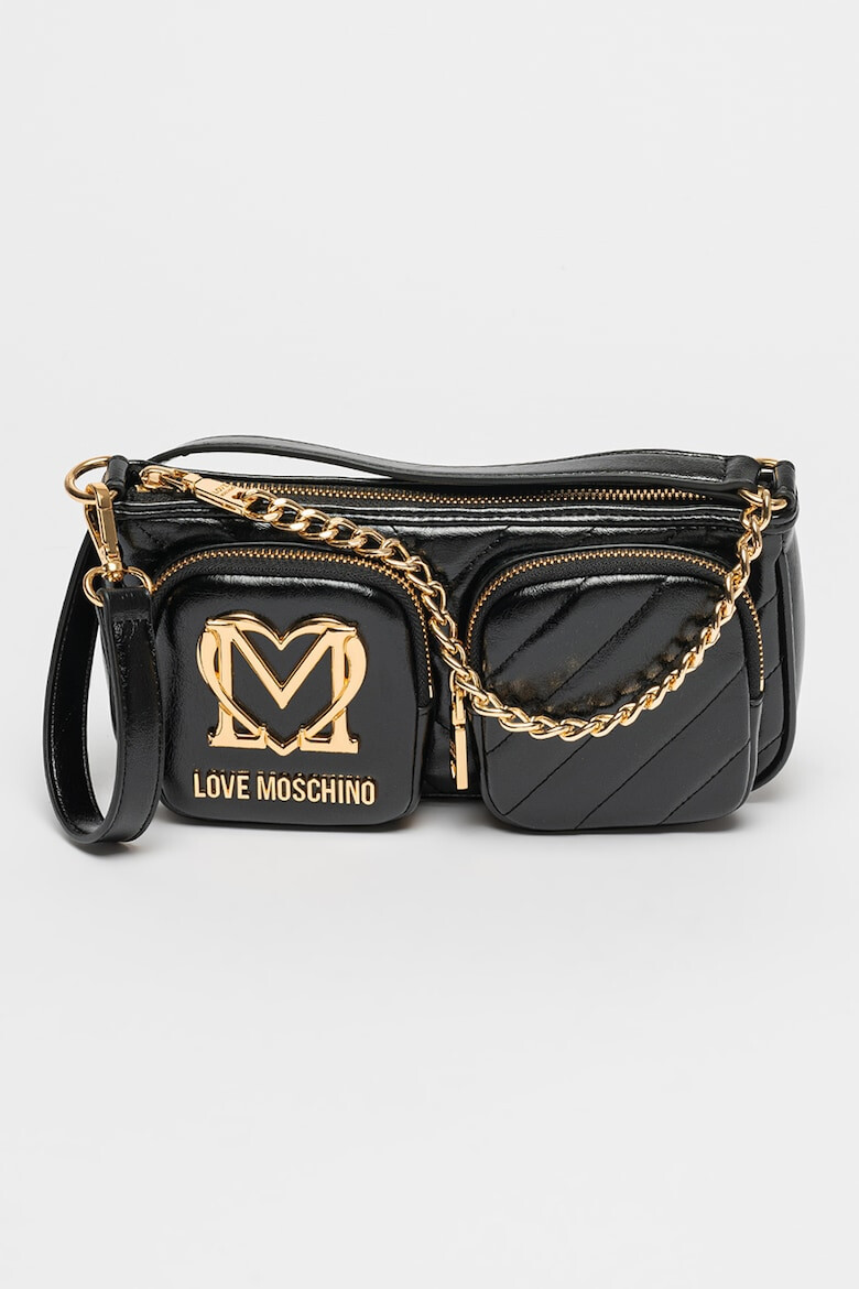 Love Moschino Geanta de piele ecologica cu bareta de umar si aspect matlasat - Pled.ro