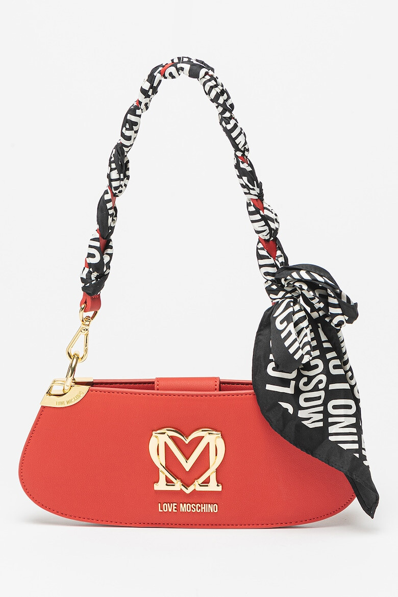 Love Moschino Geanta de piele ecologica cu bareta de umar si esarfa - Pled.ro