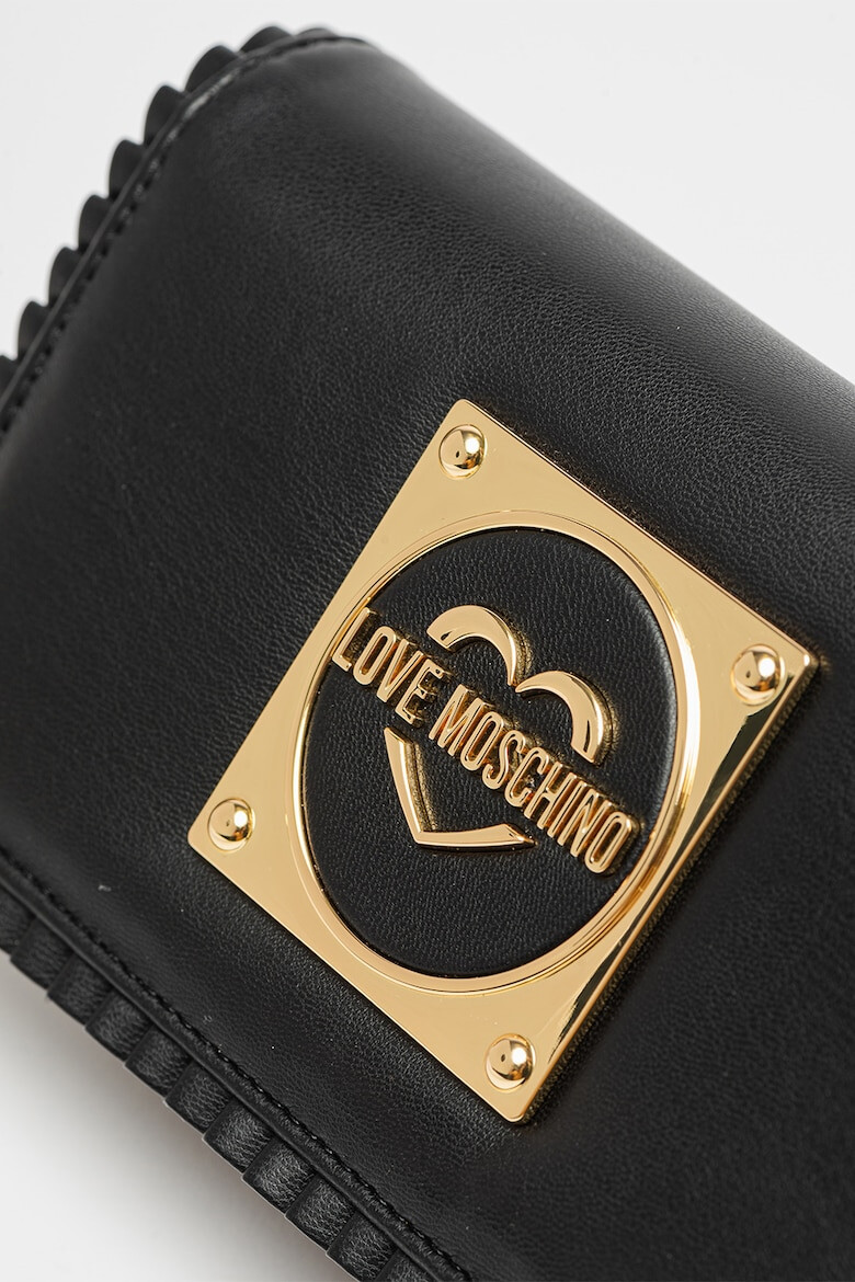 Love Moschino Geanta de piele ecologica cu bareta de umar si logo metalic - Pled.ro