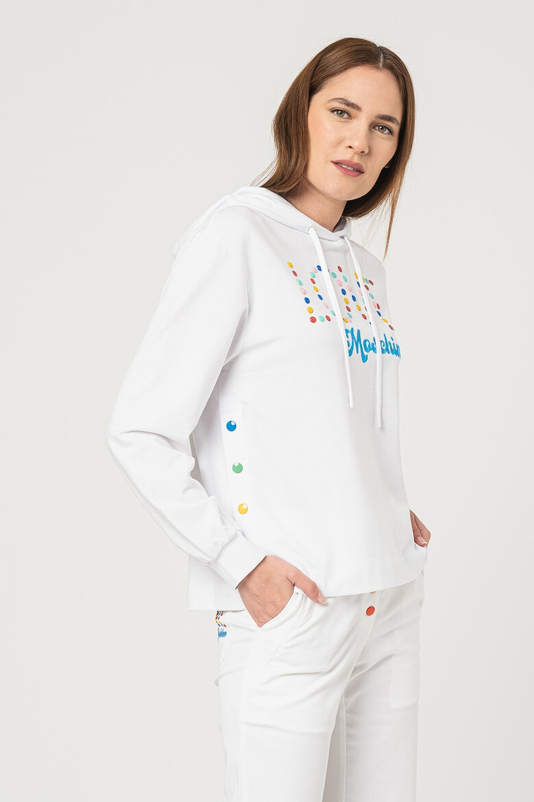 Love Moschino Hanorac relaxed fit cu logo brodat - Pled.ro