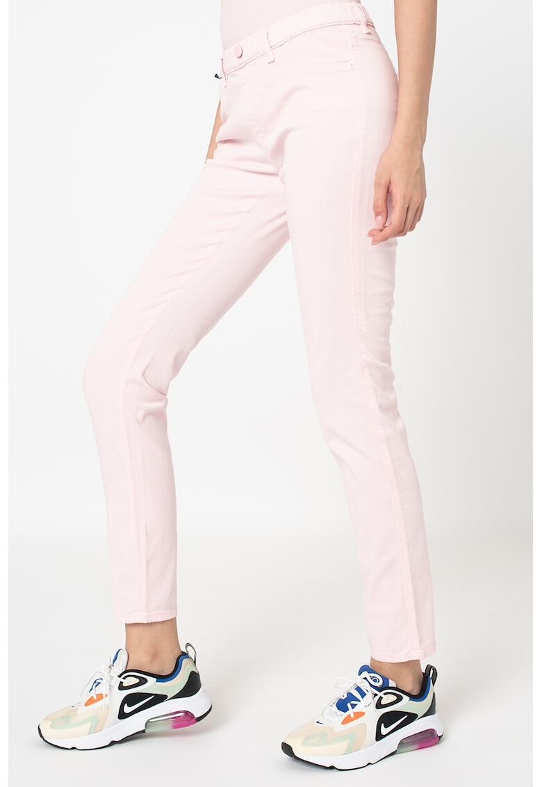 Love Moschino Jeggings din amestec de lyocell cu buzunare aplicate - Pled.ro