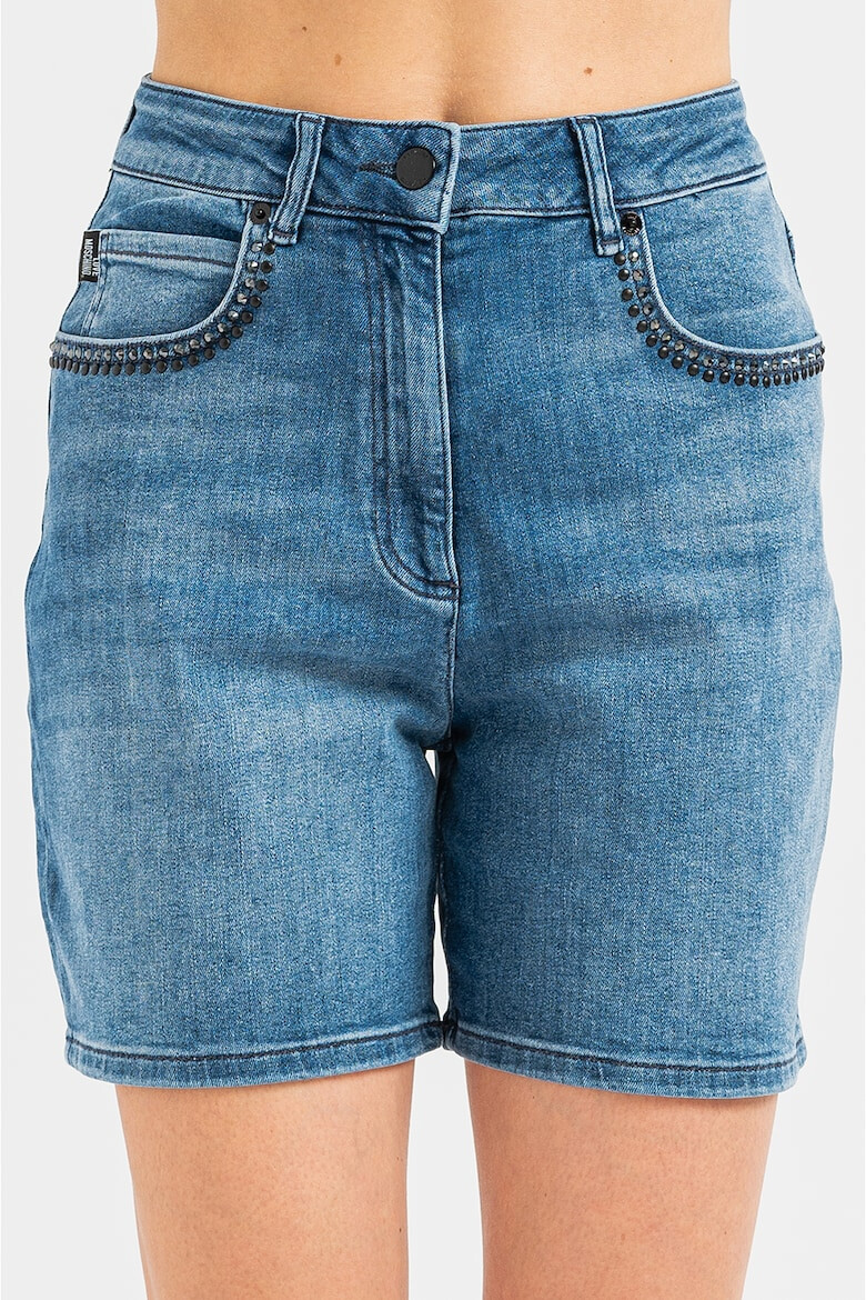 Love Moschino Pantaloni scurti din denim cu aspect decolorat - Pled.ro