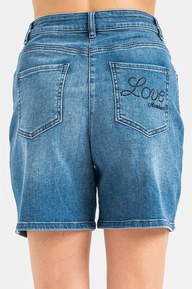 Love Moschino Pantaloni scurti din denim cu aspect decolorat - Pled.ro