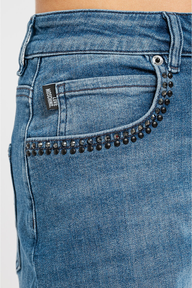 Love Moschino Pantaloni scurti din denim cu aspect decolorat - Pled.ro