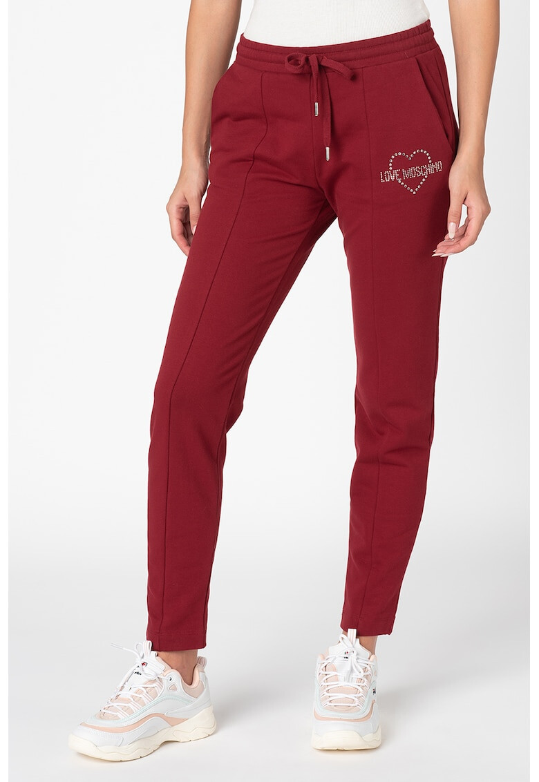 Love Moschino Pantaloni sport cu logo discret cu strasuri - Pled.ro