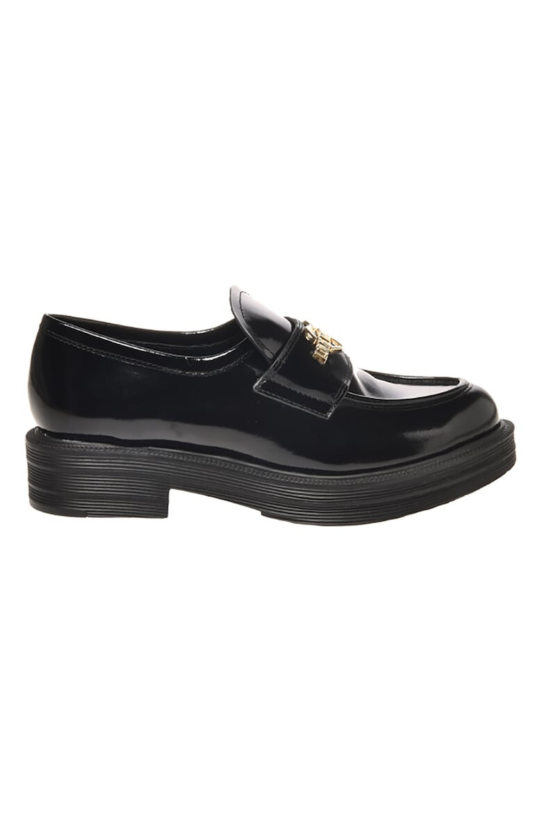 Love Moschino Pantofi loafer de piele lacuita cu logo - Pled.ro