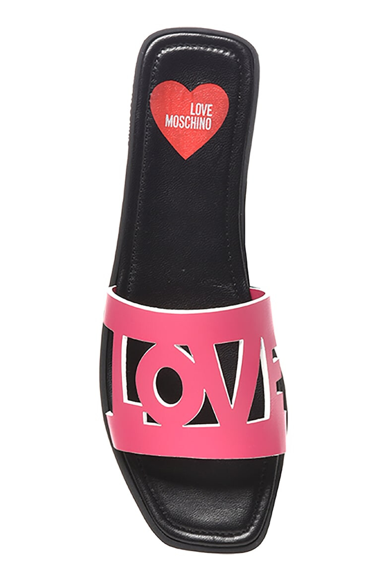 Love Moschino Papuci din piele cu logo - Pled.ro