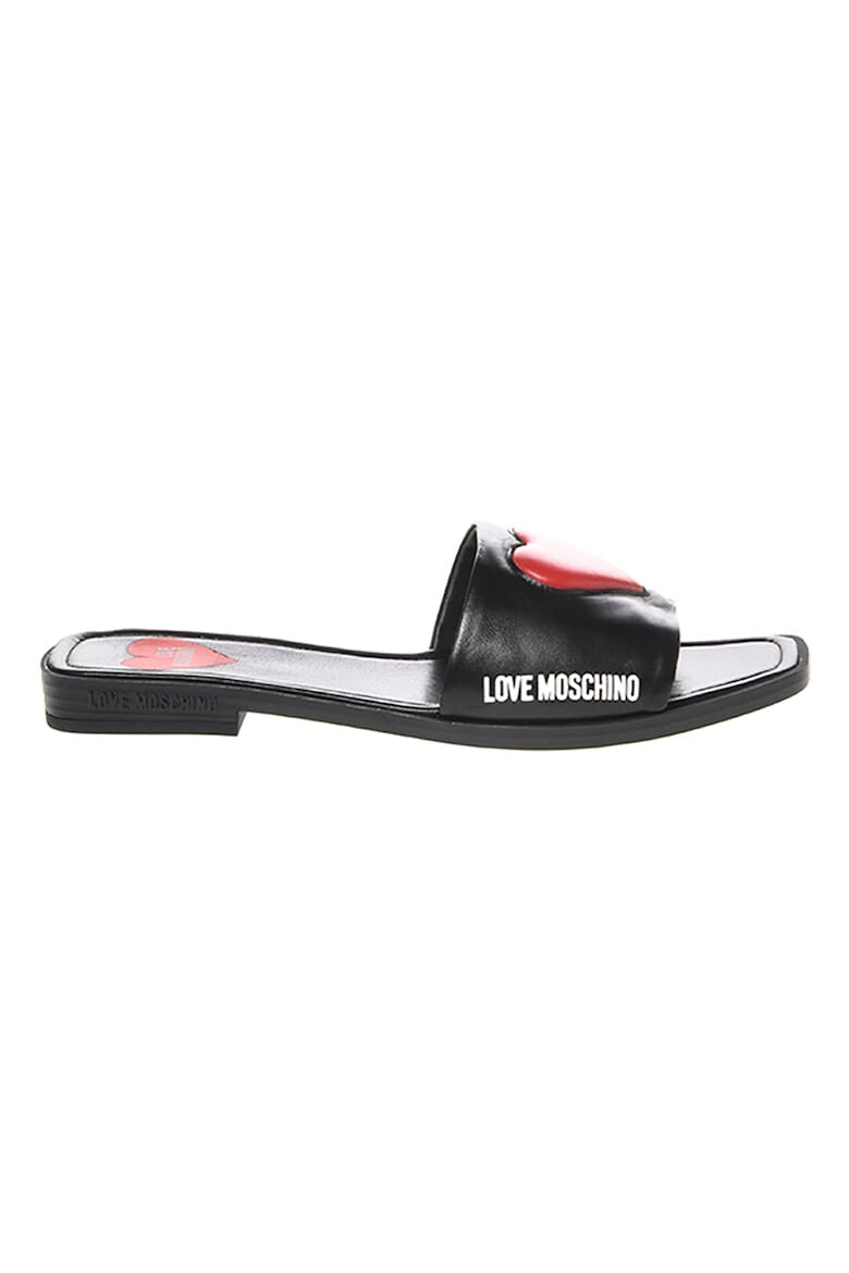 Love Moschino Papuci din piele cu logo - Pled.ro