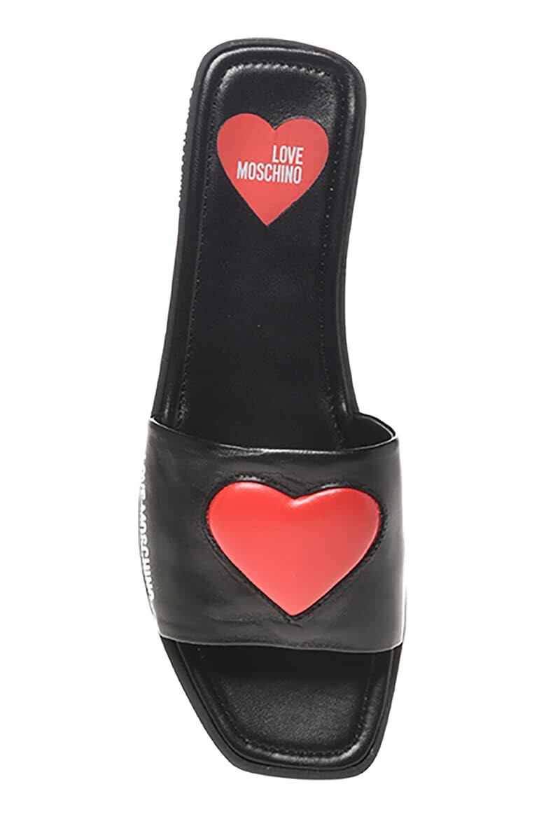 Love Moschino Papuci din piele cu logo - Pled.ro