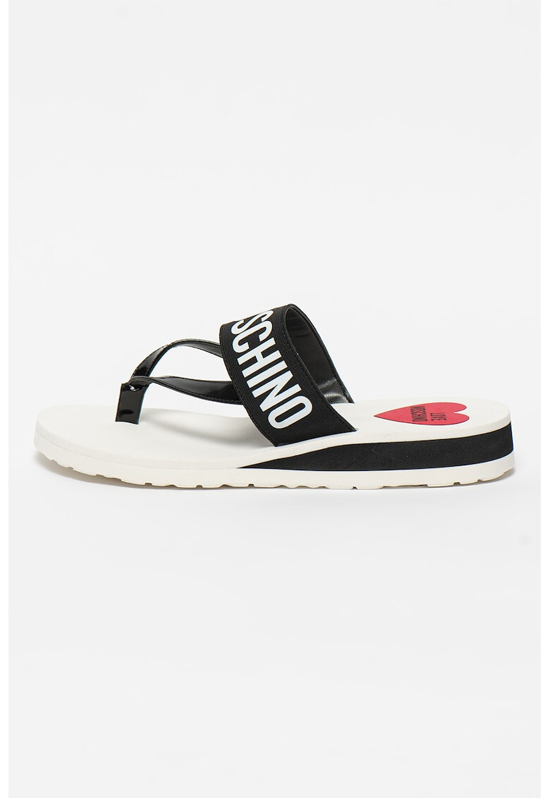 Love Moschino Papuci flip-flop cu garnituri logo - Pled.ro