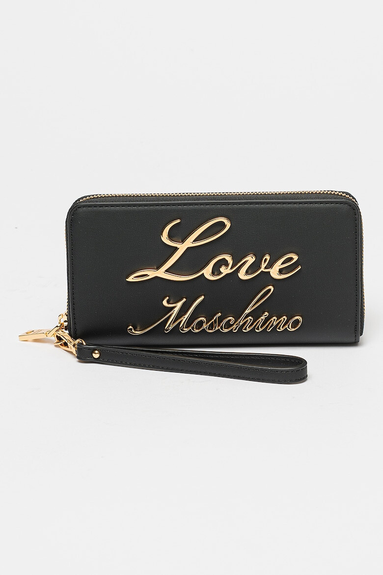 Love Moschino Portofel cu fermoar si aplicatie logo metalica - Pled.ro