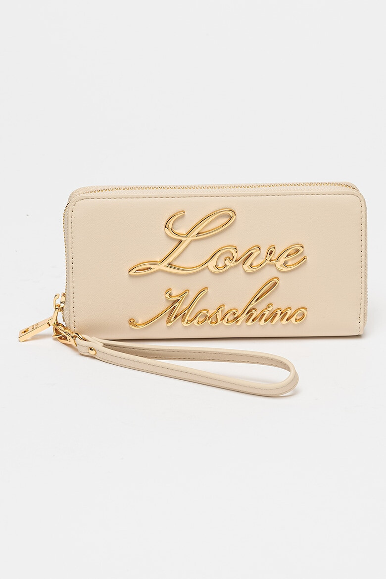 Love Moschino Portofel cu fermoar si aplicatie logo metalica - Pled.ro