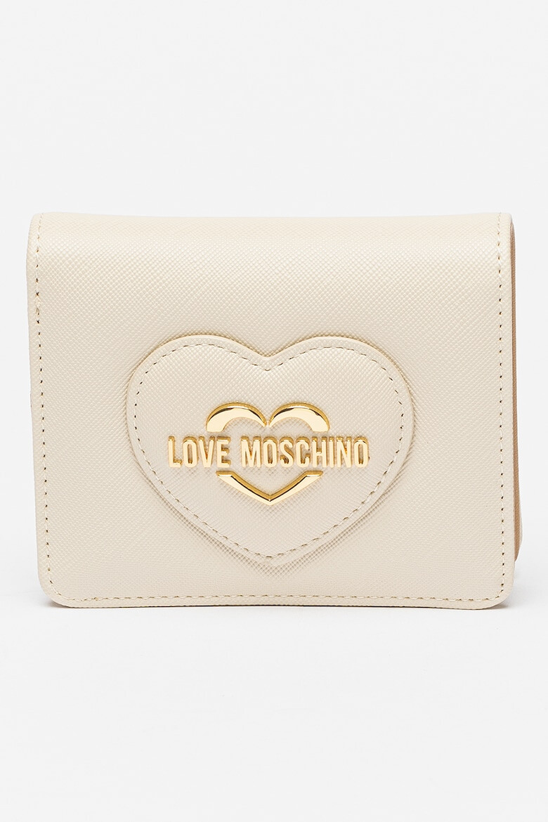 Love Moschino Portofel de piele ecologica cu aplicatie logo - Pled.ro