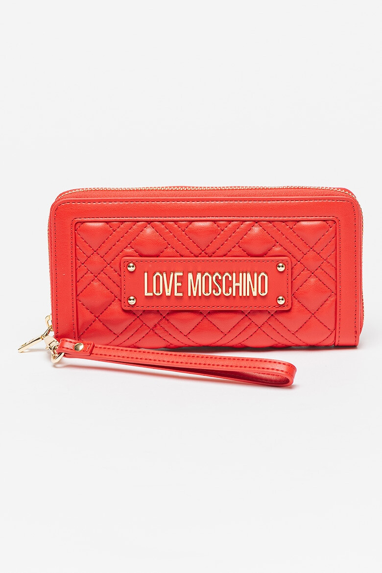 Love Moschino Portofel de piele ecologica cu aspect matlasat - Pled.ro