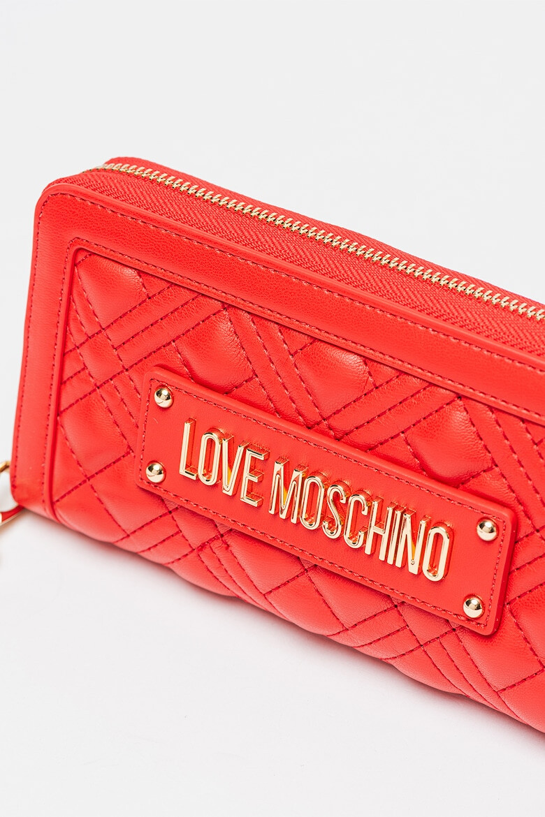 Love Moschino Portofel de piele ecologica cu aspect matlasat - Pled.ro