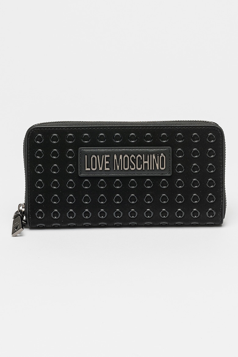 Love Moschino Portofel de piele ecologica cu decupaje decorative - Pled.ro