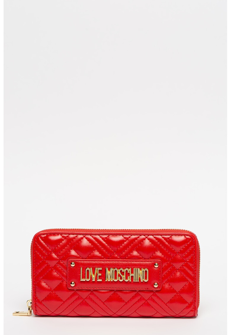 Love Moschino Portofel din piele ecologica cu aspect matlasat si fermoar - Pled.ro