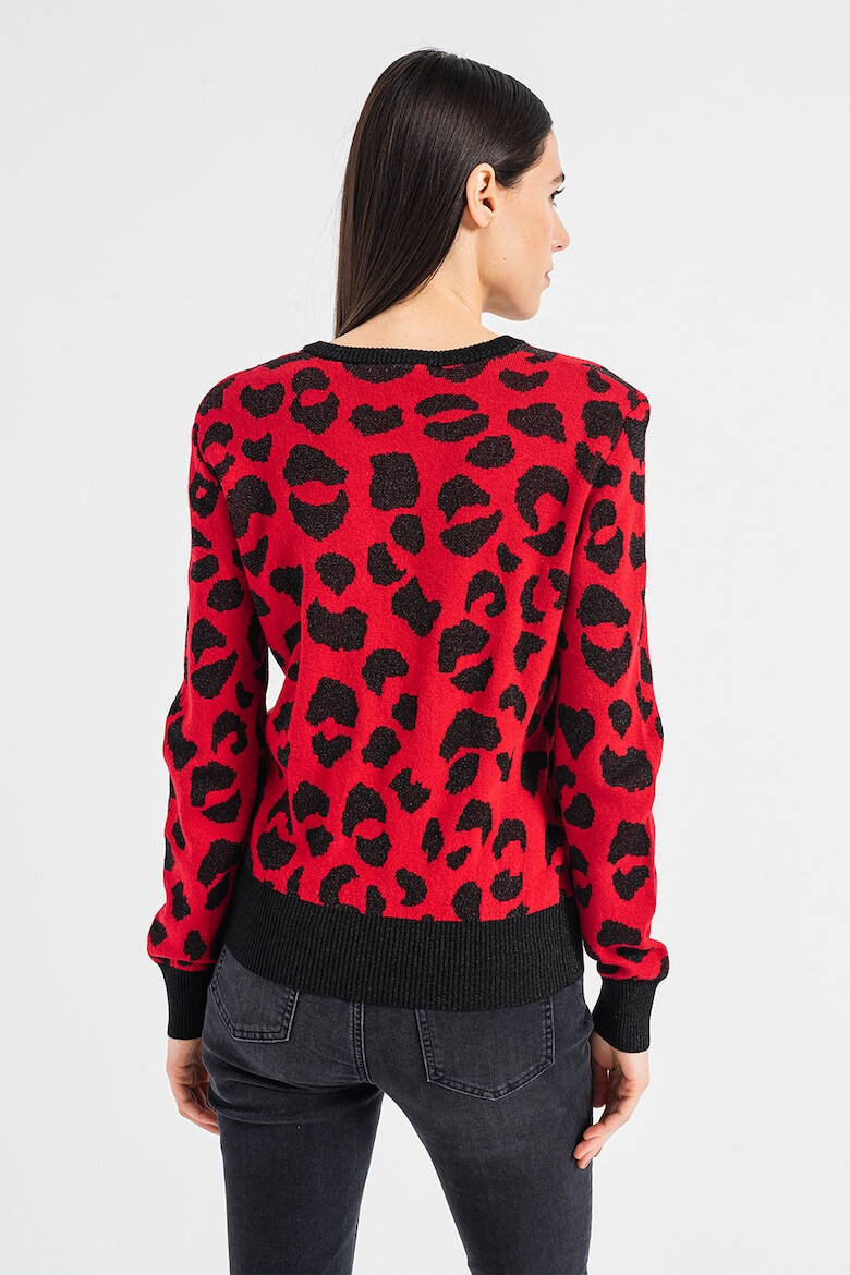 Love Moschino Pulover cu logo si animal print - Pled.ro