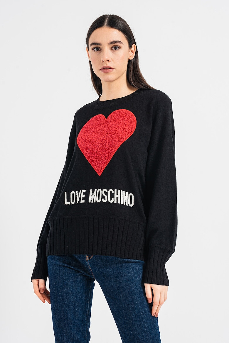 Love Moschino Pulover din amestec de lana cu logo - Pled.ro