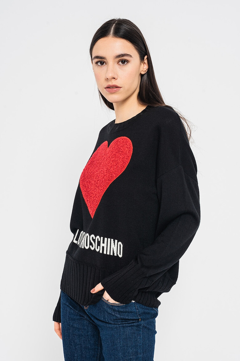 Love Moschino Pulover din amestec de lana cu logo - Pled.ro