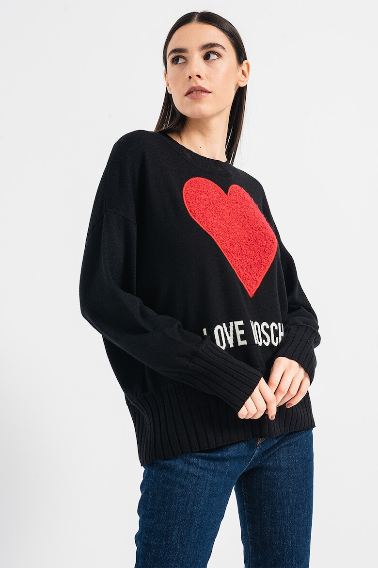 Love Moschino Pulover din amestec de lana cu logo - Pled.ro