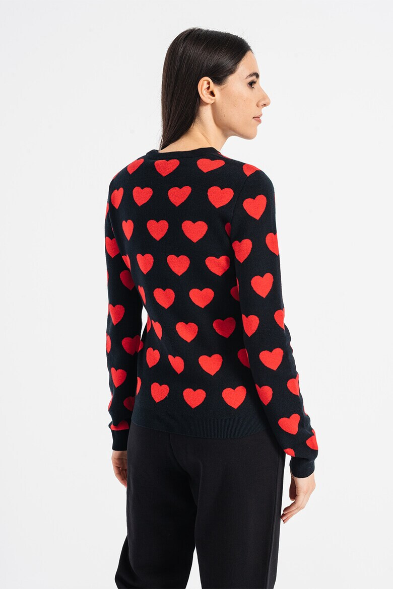 Love Moschino Pulover din amestec de lana cu model cu inimi - Pled.ro