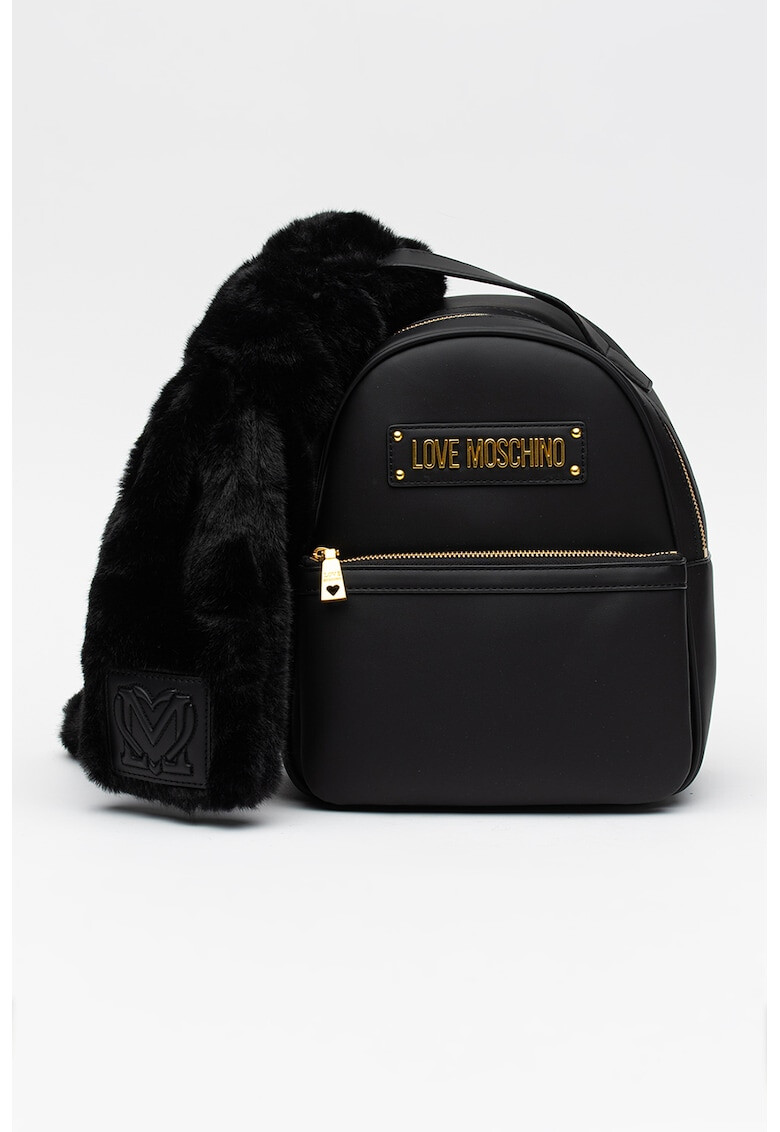 Love Moschino Rucsac cu accesoriu din blana sintetica - Pled.ro