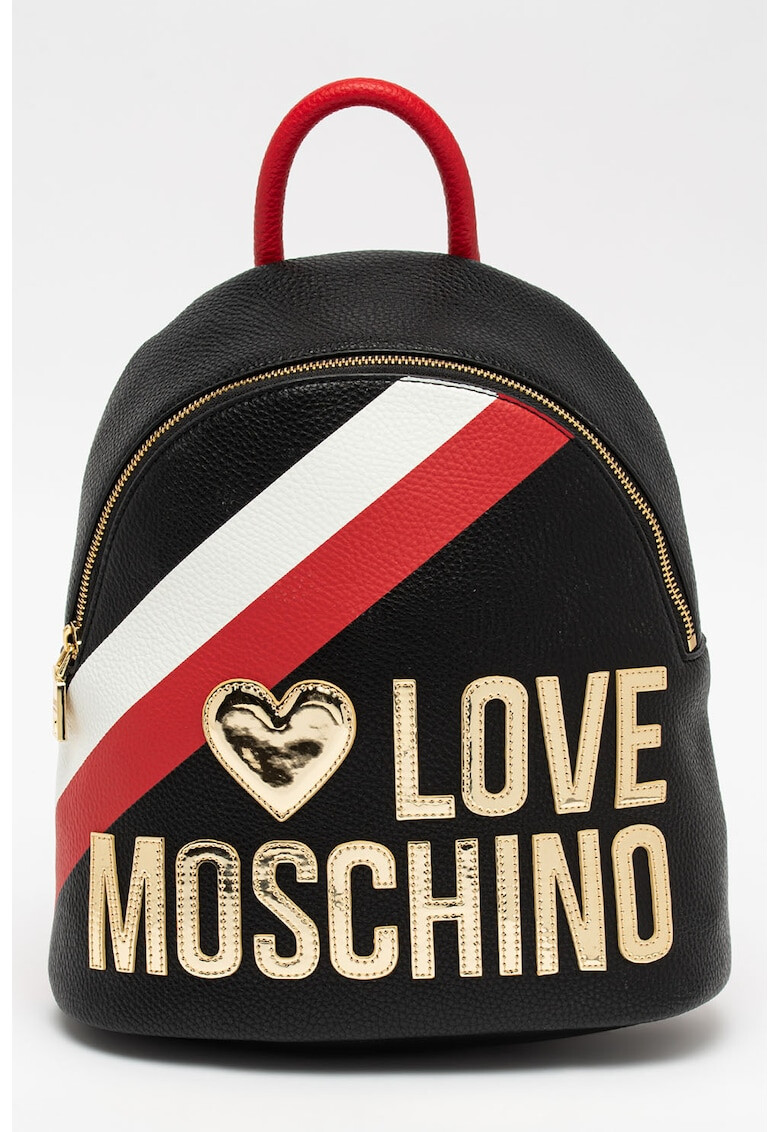 Love Moschino Rucsac de piele ecologica cu aplicatie logo - Pled.ro