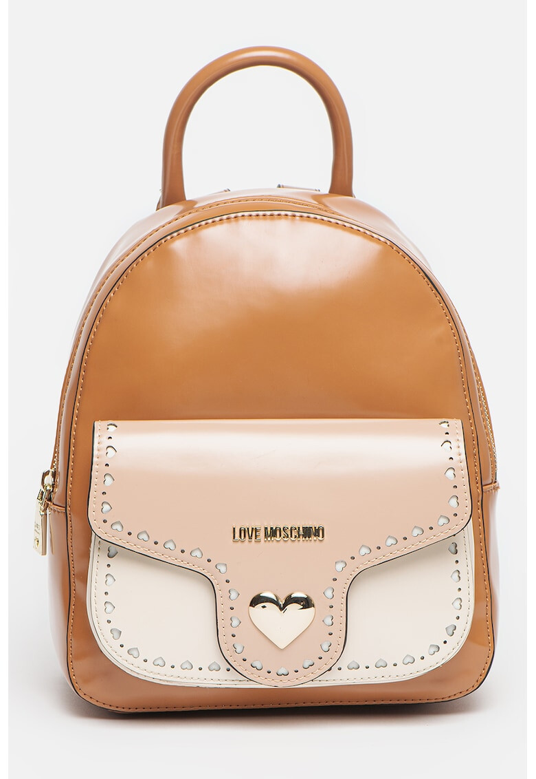 Love Moschino Rucsac de piele ecologica cu aspect lacuit - Pled.ro