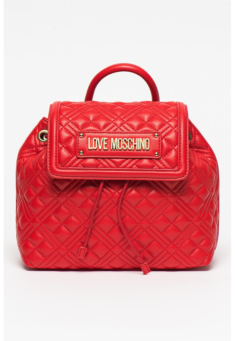 Love Moschino Rucsac de piele ecologica cu aspect matlasat - Pled.ro