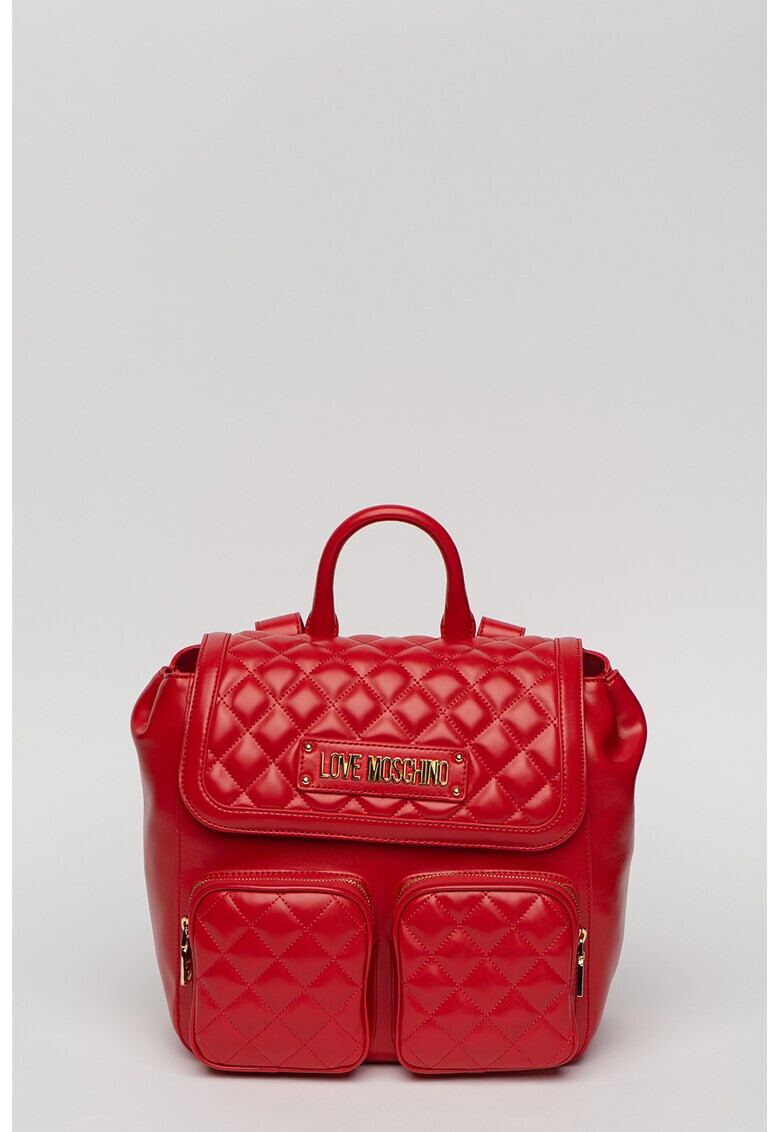 Love Moschino Rucsac de piele ecologica cu aspect matlasat - Pled.ro