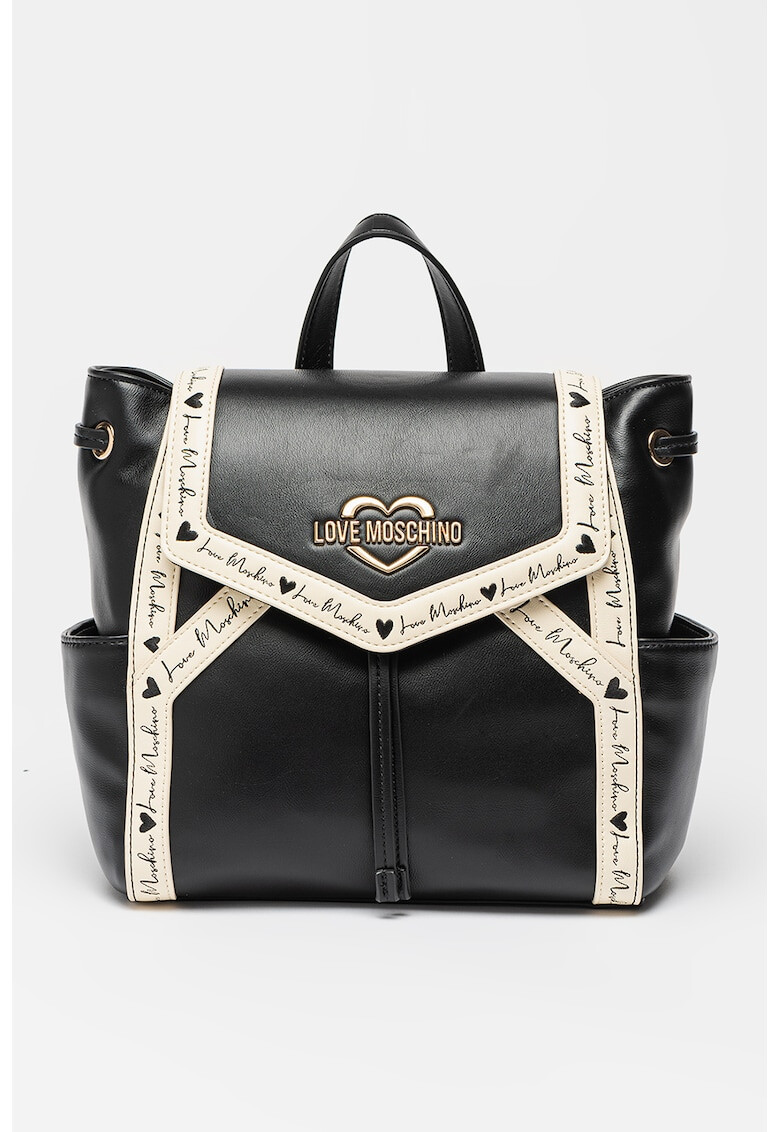 Love Moschino Rucsac de piele ecologica cu broderii logo - Pled.ro