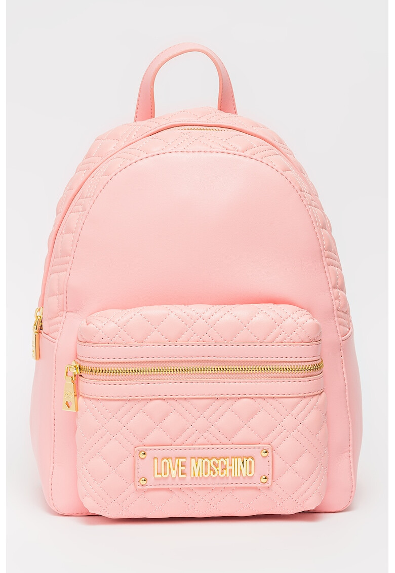 Love Moschino Rucsac de piele ecologica cu buzunar frontal - Pled.ro