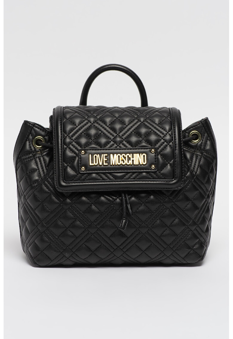 Love Moschino Rucsac de piele ecologica cu clapa - Pled.ro