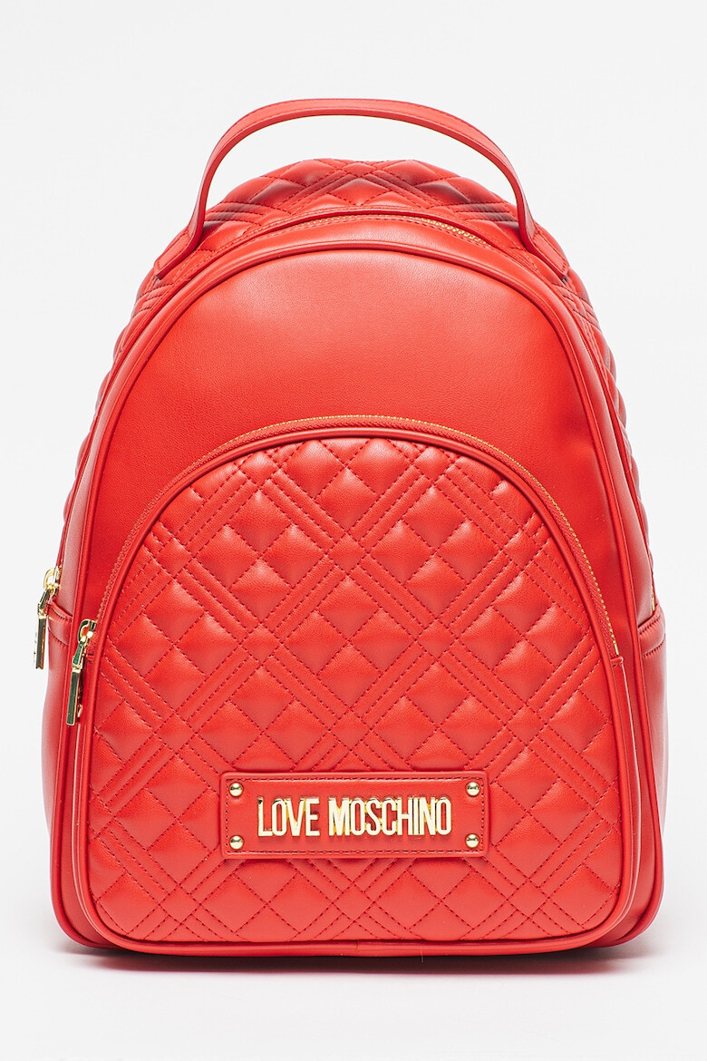 Love Moschino Rucsac de piele ecologica cu garnituri matlasate - Pled.ro