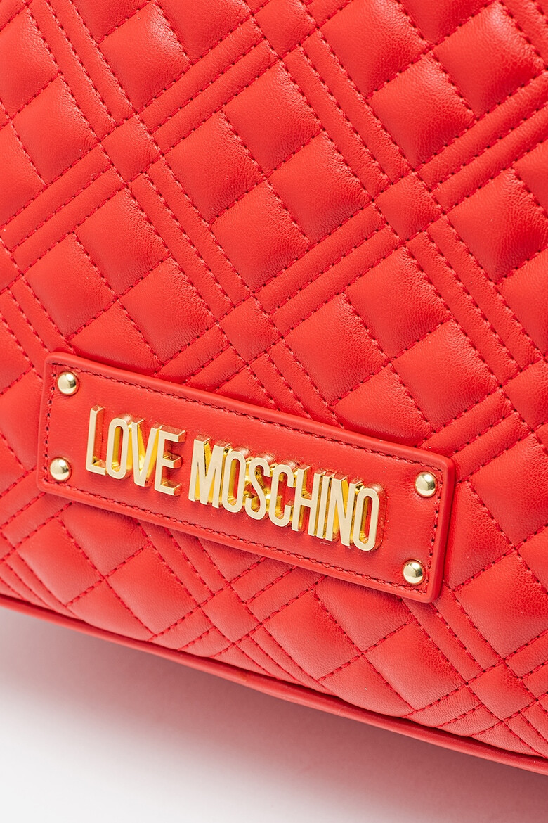 Love Moschino Rucsac de piele ecologica cu garnituri matlasate - Pled.ro