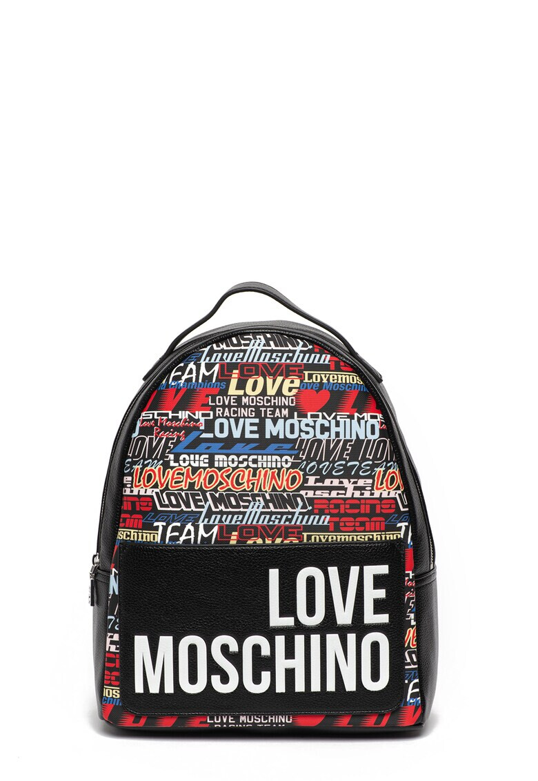 Love Moschino Rucsac de piele ecologica cu imprimeu logo - Pled.ro